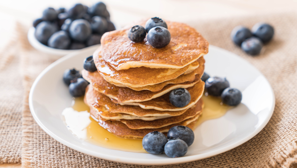 Blueberry Protein Pancakes