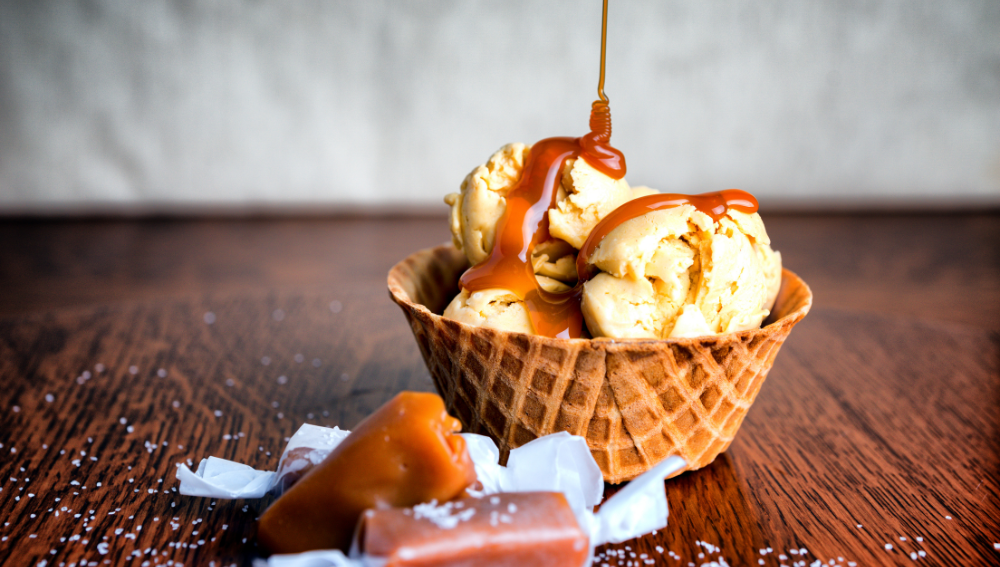 Salted Caramel Protein Nice Cream (Vegan)