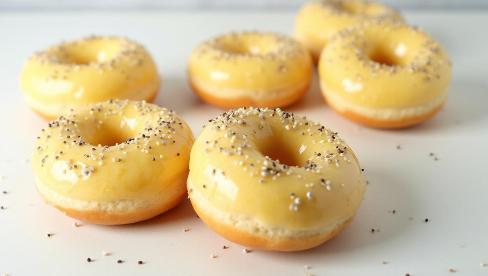 Vegan Lemon Poppyseed Protein Donuts