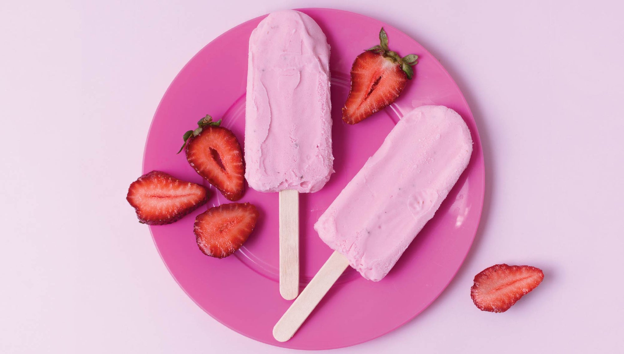 Strawberries and Cream Ice Blocks